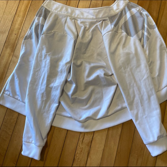 White adidas zip up jacket. Good condition size 14 - Picture 3 of 4